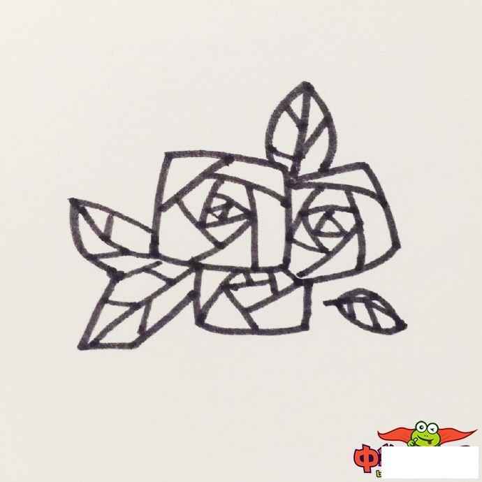 玫瑰花怎么画简单好看，玫瑰花简笔画图片大全