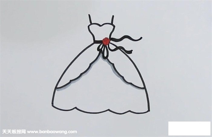 婚纱简笔画简单又漂亮