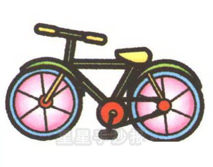 变速自行车简笔画