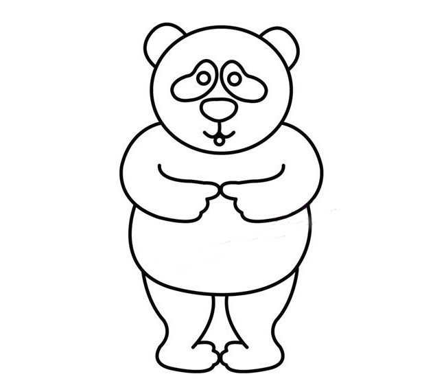大熊猫简笔画图片