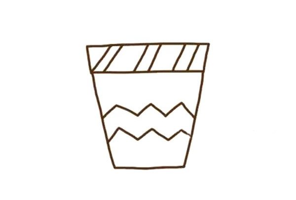 漂亮的盆栽简笔画