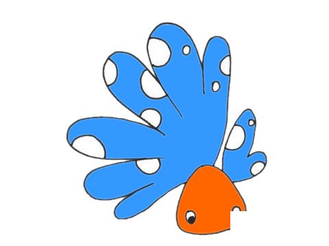 孔雀鱼简笔画图片大全作品四