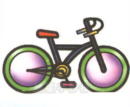 变速自行车简笔画