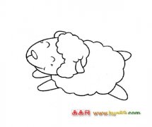 简笔画：奔跑的小羊