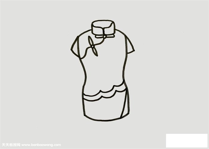 旗袍怎么画简单