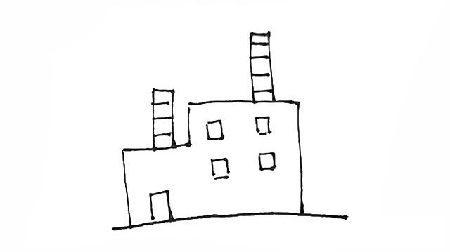 工厂建筑简笔画