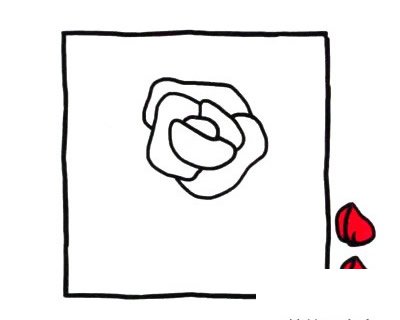 四步画出玫瑰花简笔画图片