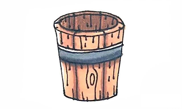 木桶简笔画