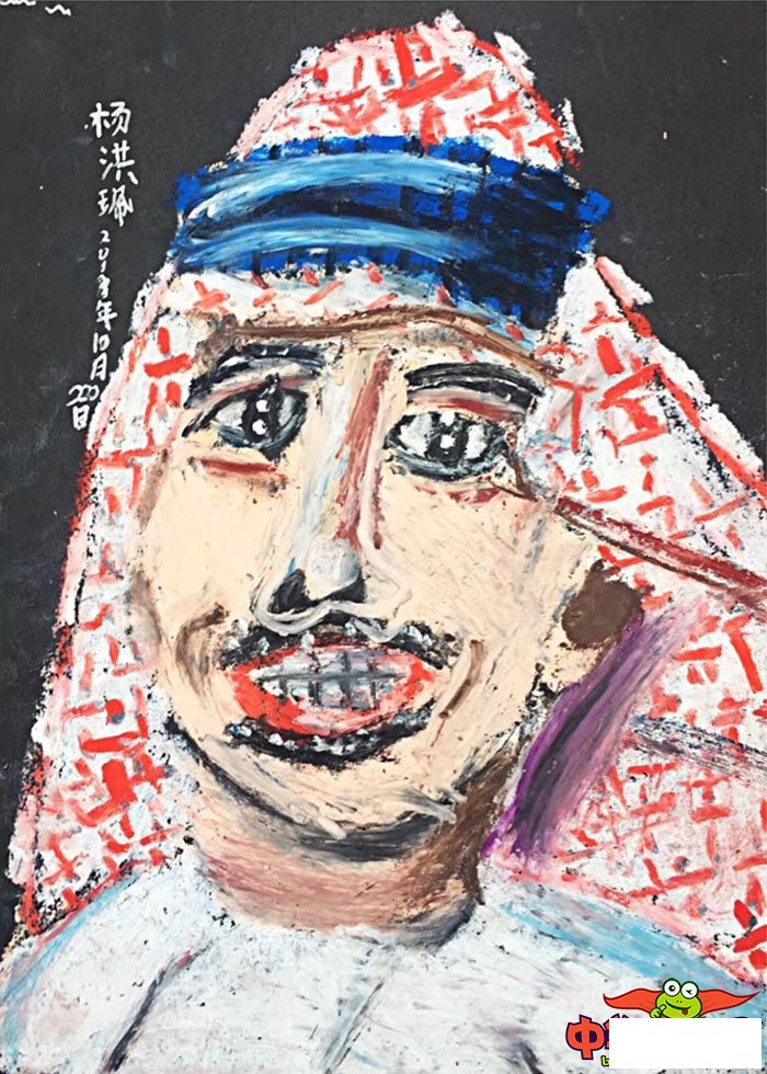 少儿绘画作品图片大全，阿拉伯人