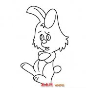 简笔画（生气的小白兔）