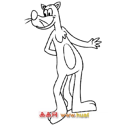 简笔画：卡通大灰狼1