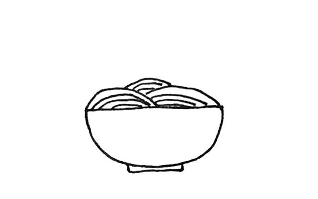 一碗面条简笔画