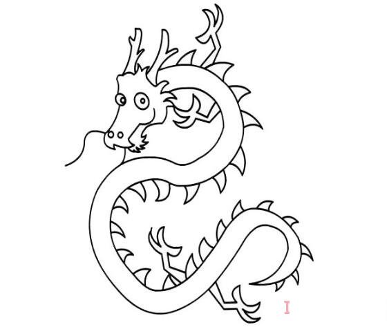 一条中国龙简笔画怎么画好看简单易学