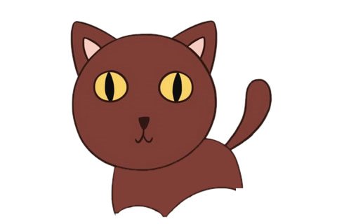 小猫简笔画完成图