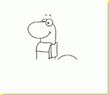 小虫围着围巾简笔画