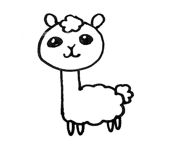 羊驼简笔画