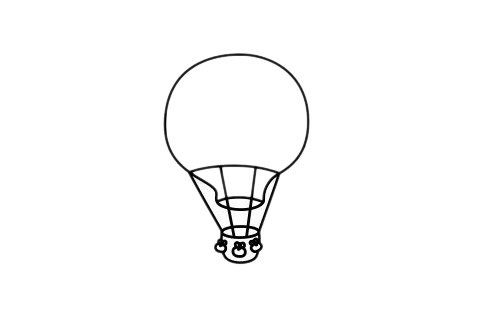热气球简笔画图片