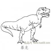 儿童简笔画恐龙：暴龙