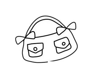 女包/手提包简笔画图片