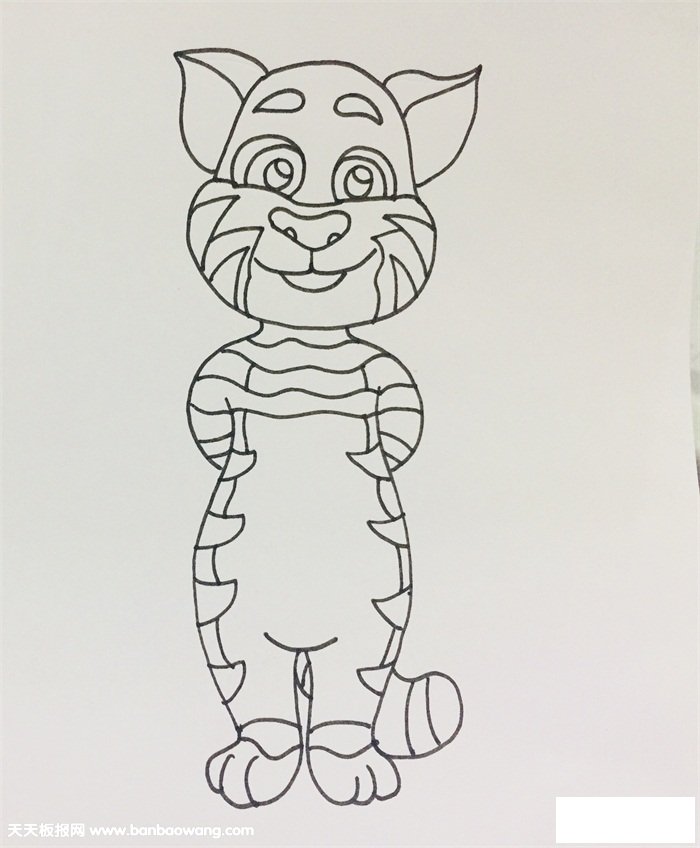会说话的汤姆猫怎么画