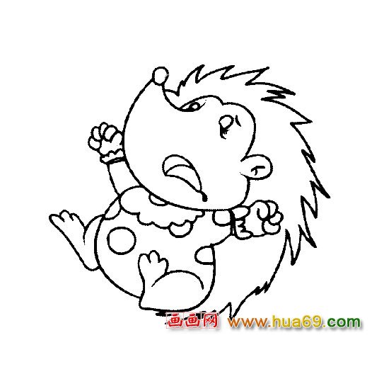 简笔画│哭闹的小刺猬