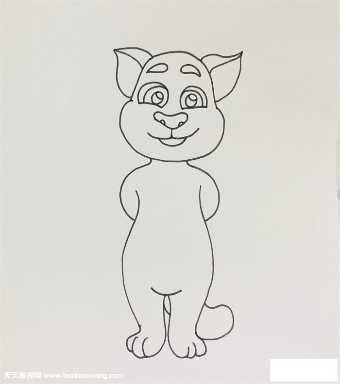 会说话的汤姆猫怎么画