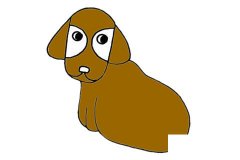 可爱的腊肠犬简笔画步骤图解教程