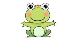 青蛙王子简笔画彩色图片