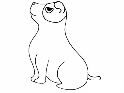 哈士奇简笔画图片大全作品五