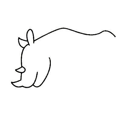 犀牛的简笔画怎么画