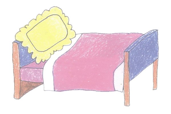 床简笔画图片