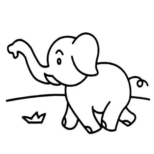 幼儿简笔画大象的画法