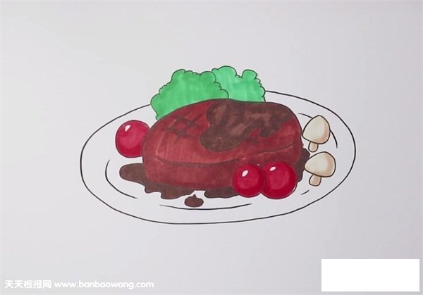 牛排简笔画