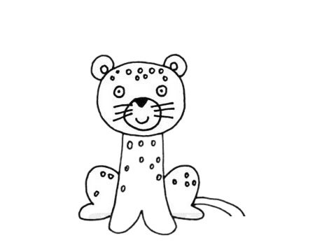 小豹简笔画图片
