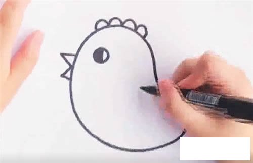 可爱的小黄鸡简笔画
