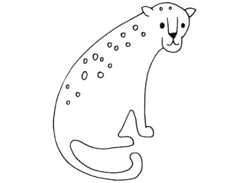 小豹简笔画图片