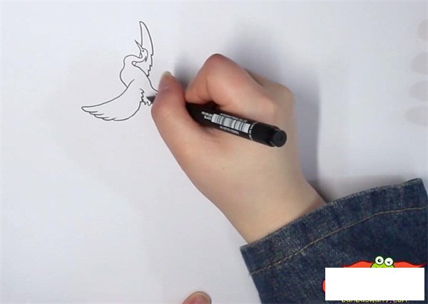 一行白鹭简笔画