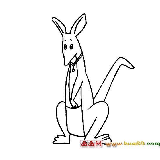 简笔画：袋鼠得奖了2