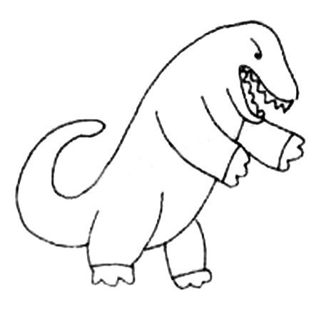 哥斯拉简笔画图片大全
