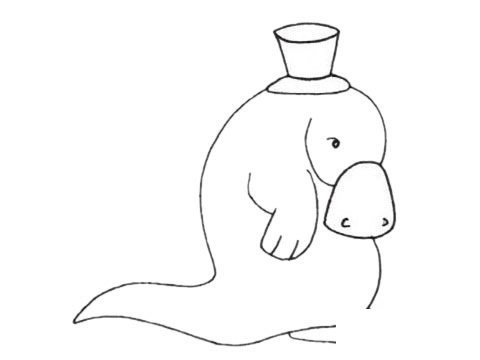 鸭嘴兽简笔画图片