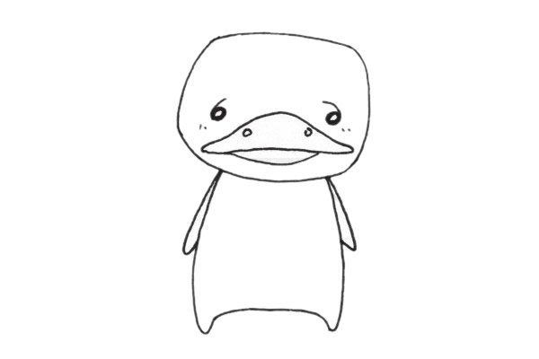 鸭嘴兽简笔画图片