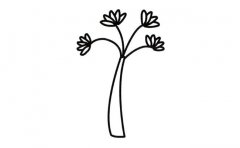 小树苗植物简笔画步骤图片大全