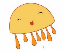 一步一步画卡通水母简笔画填色简单漂亮