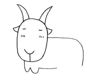 山羊简笔画图片