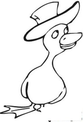 卡通小鸭子简笔画