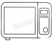 微波炉简笔画怎么画