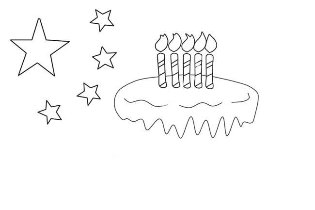 祖国生日快乐简笔画