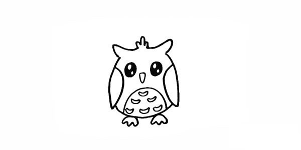 猫头鹰简笔画