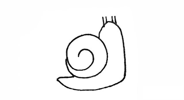 卡通蜗牛简笔画