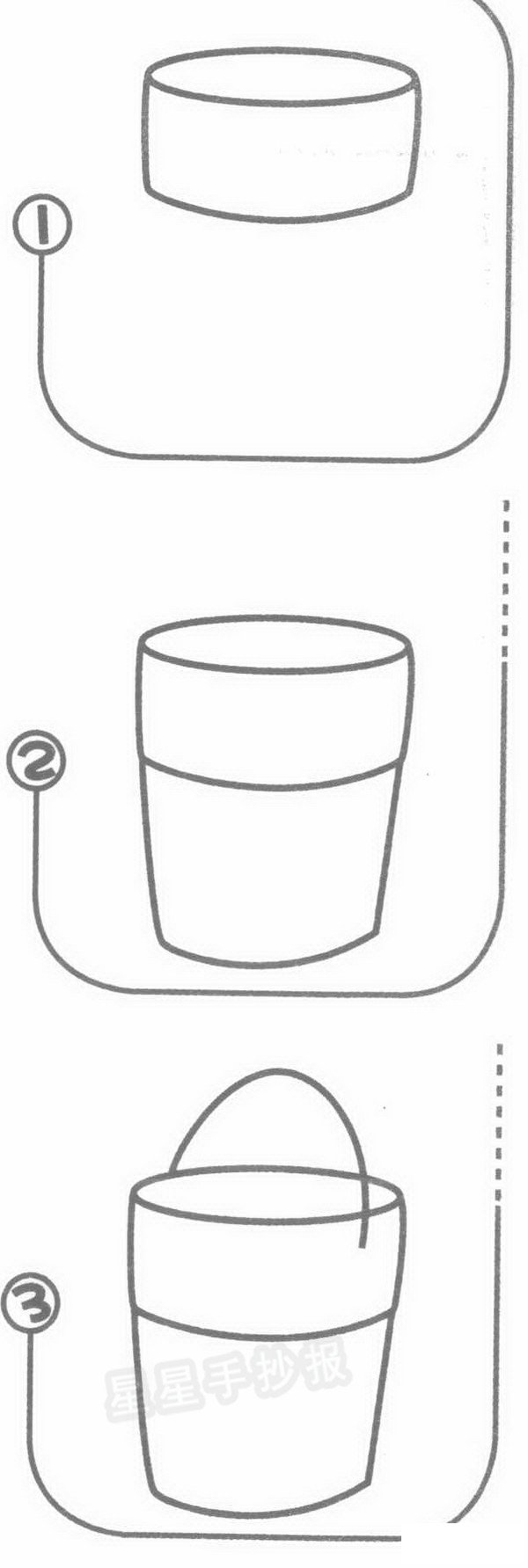木桶简笔画